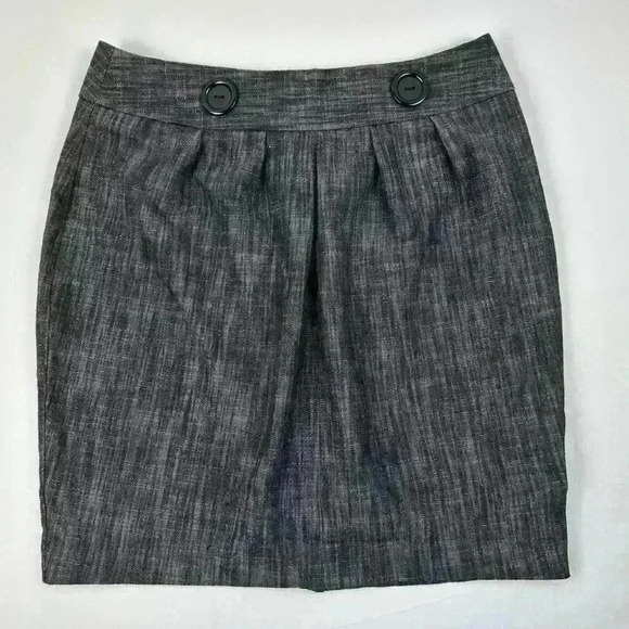 BCX Women's juniors Skirt Size 9 Black Gray Stretch Knee Length Business Casual - Picture 1 of 8